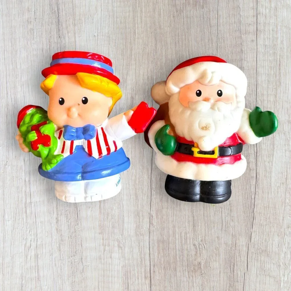 Fisher-Price Little People Christmas Lot Mary Santa Caroler Nativity Figures Set